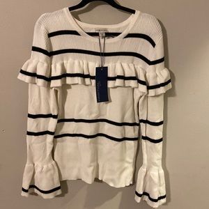 Habitual girls fashion off white and black strips size 12 NWT